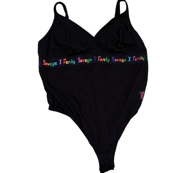 Savage x Fenty Forever Savage Bodysuit with Rainbow Logo - Picture 2 of 5